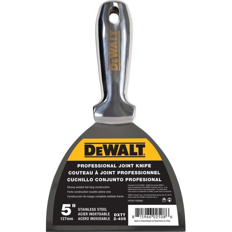 DeWALT Spachtel ganz aus Edelstahl 127mm rostfrei Malerspachtel Trockenbau 2-405