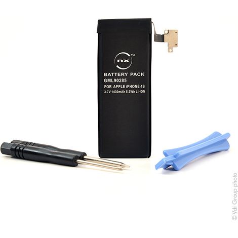 NX - Batterie téléphone, smartphone, GSM pour iPhone 4S 3.7V 1450mAh - 616-0579GB-S10-4 (1/4)