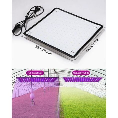 Lampe de croissance LED, panneau lumineux de 225 LED pour la croissance et la floraison des plantes d'intérieur, lumière LED à spectre complet pour la croissance des plantes d'intérieur