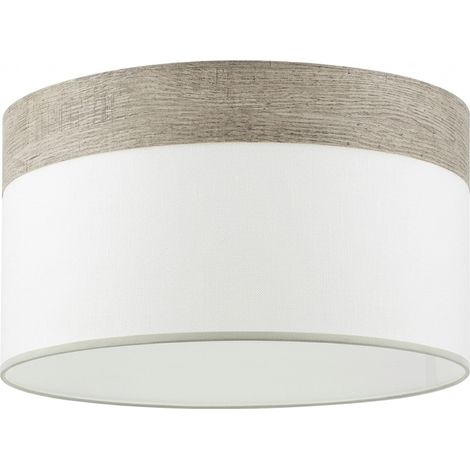 Cloe m10 Hängelampenschirm weiß/holzgrau 50dx50dx22h inklusive Diffusor