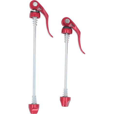 Axe rapide vélo pour route, VTT et BMX - Paire avant/arrière rouge (1/5)