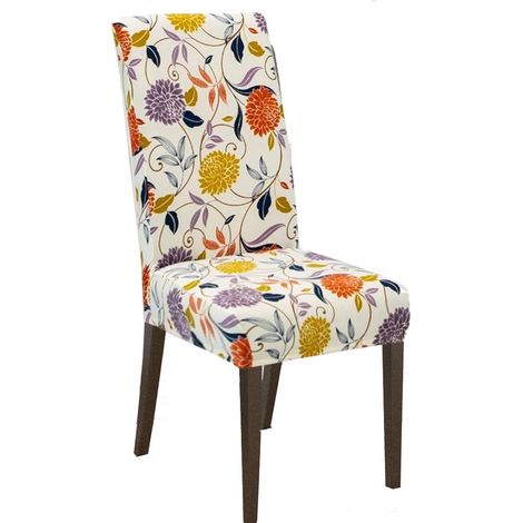 Housse de Chaise Salle à Manger 4 Pièces Fleurs Vigne (1/4)