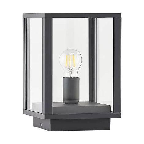 [NEUWERTIG] Lindby Giavanna Sockelleuchte Wegeleuchte Gartenleuchte Lampe E27 Dunkelgrau B-Ware