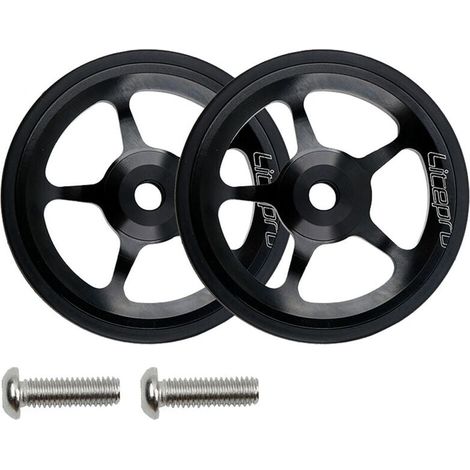 Litepro Easy Wheel et tige d'extension pour porte-bagages arrière Brompton tige télescopique Easywheel (1/5)