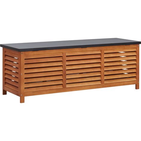 Cassetta portaoggetti per mobili da giardino 150 x 50 x 55 cm in massello di eucalipto 020013009