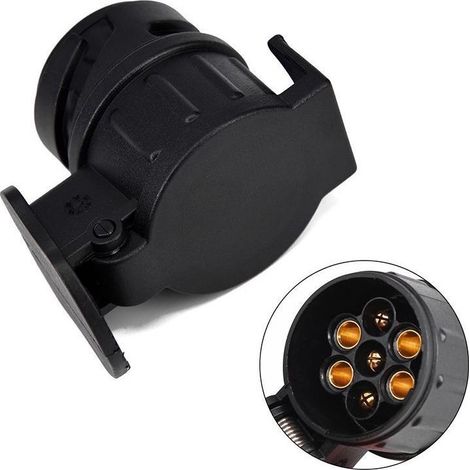 13 vers 7 Broches Adaptateur de Remorque de Prise Femelle 13 Broches vers Mâle 7 Broches, 12V Prise Remorque Connecteur Standard Européenne, pour Caravane Camions RV Remorque Connecteurur