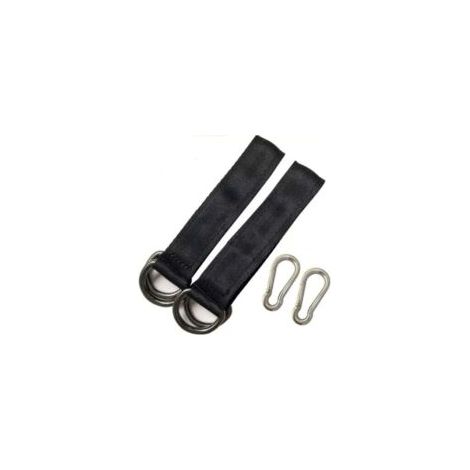 2 correas para columpio de árbol, correas de suspensión, accesorios para columpio, juego de suspensión para columpio de árbol de 25 cm, correas de suspensión robustas con 2 mosquetones - Crezuo