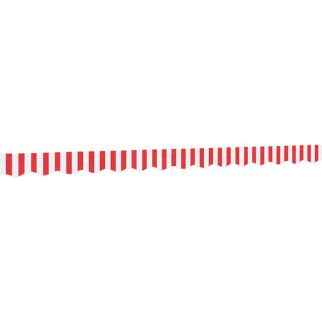 Tessuto Ricambio per Mantovana Tenda Righe Rosse Bianche 3,5 m (1/4)