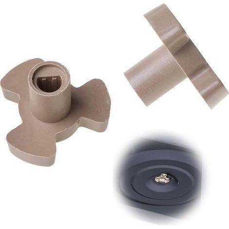 2 Pieces Micro-Ondes Plaque Tournante Coupleur Support de de Plateau d'arbre pour Micro-Ondes Plaque Tournante Rouleau Guide Support pour Accouplement Pièces de Rechange de Micro-Ondes (1/5)