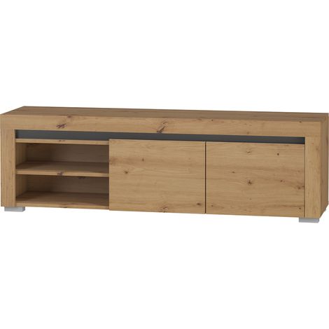 Mobile TV 2 ante Kasla marrone e grigio antracite 152cm (1/3)