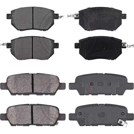 KIT PASTIGLIE FRENO ANTERIORI E POSTERIORI compatibile con INFINITI Q30, QX30 / PASTIGLIE FRENANTI AUTO OEM 37911,37905 / SOSTITUZIONE DIRETTA / BASSA POLVERE / SILENZIOSO