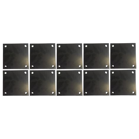 Lot 10 platines acier percée 150x150x10