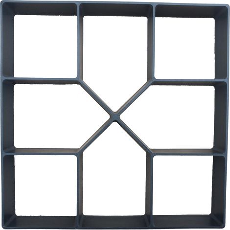 Moule à Pavage Plastique 40 x 40 cm pour Garden Terrasse Allée Patio Jardin Trottoirs Chemin de Pavage en Ciment Béton Moule à Pavé Réutilisable Moule de Coffrage Bricolage