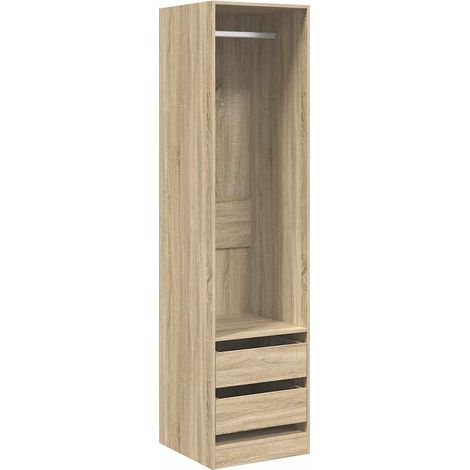 Armario cajones contrachapada color roble sonoma 50x50x200 cm vidaXL