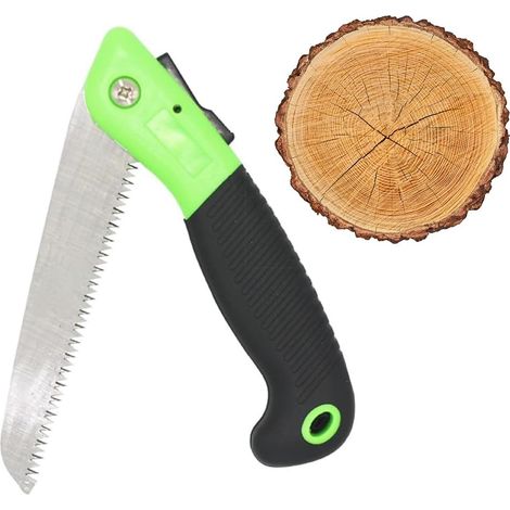 Scie à Elaguer,Scie Pliante à Main,Scie à Main Pliante,Scie à élaguer Pliante Portable,Scie Pliante avec Dent à Triple de Coupe et Verrouillage de Sécurité pour Elagage,Emondage,Jardinage,Camping (1/5)