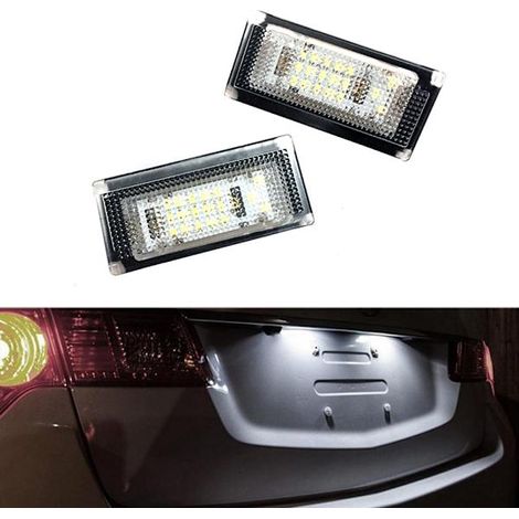 Zwei LED-Kennzeichenleuchten, 6000K Farbtemperatur, für MINI R50 (1/3)