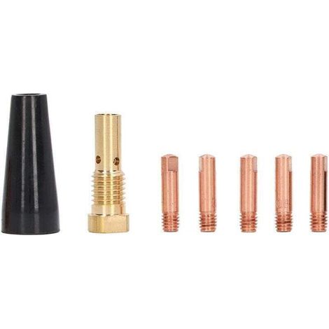 Kit de Soudure sans Gaz pour Pistolet Mig 7 Pièces, Accessoires D'équipement de Consommables de Torche de Soudage (1/4)