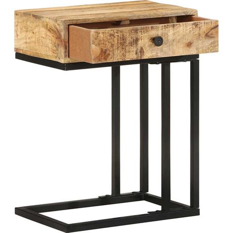Maison Exclusive - Beistelltisch U-Form 45x30x61 cm Mango Massivh (1/5)