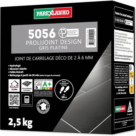 Joint de carrelage 2,5 Kg 5056 Prolijoint Design PAREXLANKO  Gris Platine
