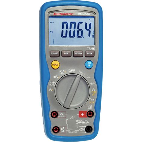 Multimetrix DMM 240 Hand-Multimeter digital Wasserdicht (IP67) CAT III 1000 V, CAT IV 600 V Anzeige (1/3)