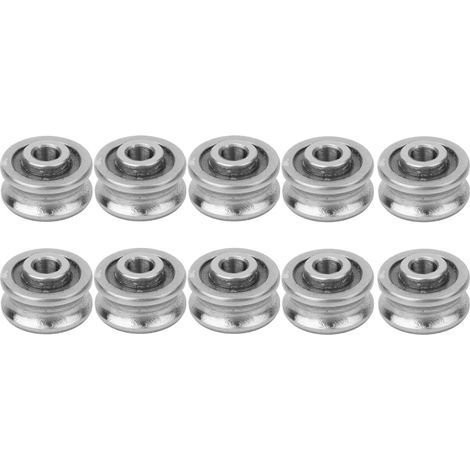 YUYTE SG15 Lot de 10 Roulements à Rouleaux à Rainure en U – Roulement à Billes sur Rail en Acier Inoxydable 5 X 17 X 8 Mm (Ballon à Une rangée) (1/5)