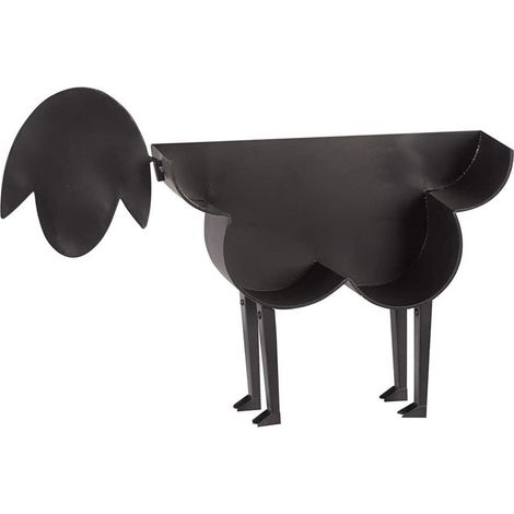 Porte-serviettes en fil de fer noir de style nordique, motif mouton, présentoir à mouchoirs créatif en métal (1/5)