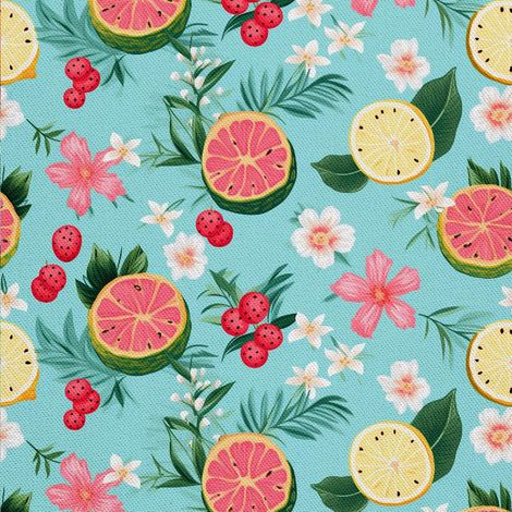 Tela decorativa para exteriores Oxford - Motivo frutal  DX6971 (1/5)