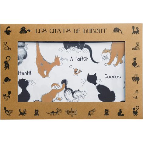 Lot de 2 Sets de Table Noir et Roux en Polypropylène 30 x 45 cm - PANGIVO