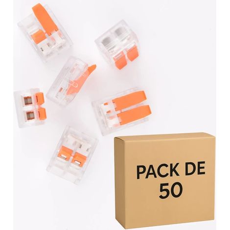 50 Bornes de Raccordement à Levier, 2 contacts, 40A, 6 mm² - LT-612 (1/5)