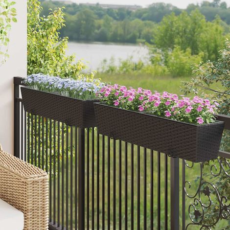 Balkon 2 pcs 80 x 17 x 17 cm Metall