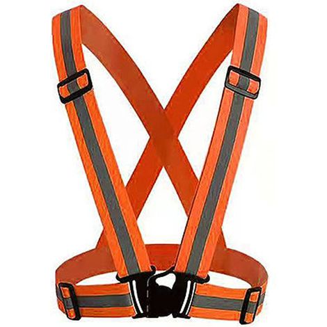 Gilet réfléchissant haute visibilité pour la conduite de nuit, fermeture Velcro, gilet de signalisation routière réfléchissant. (1/5)