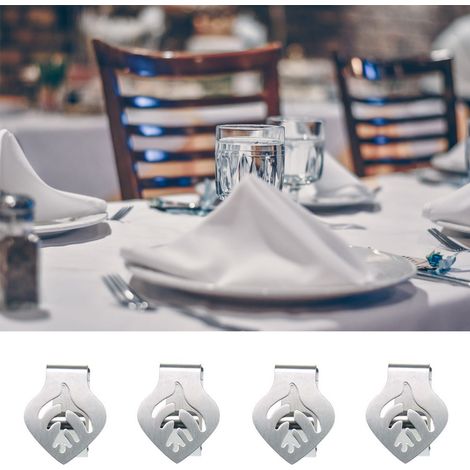Set mit 4 verstellbaren Tischdeckenklammern aus Edelstahl, Tischclips, Tischdeckenhaltern für Zuhause, Hochzeiten, Picknicks. (1/5)