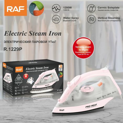 (Rose) Fer à vapeur portable standard européen - Petit fer à repasser (1/5)