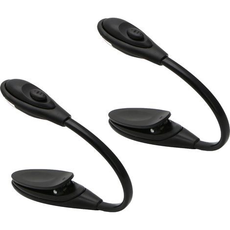 LED-Notenpultlampe – Flexibler Arm – Verstellbare Klemme – Tragbar – Zum Lesen und Üben – 2 Stück (1/5)