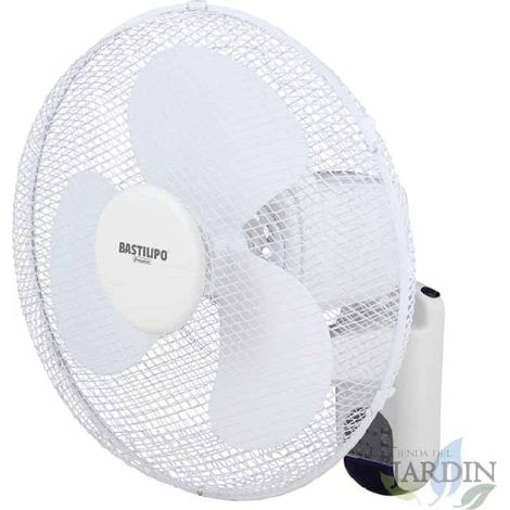Ventilador de Pared Bastilipo, Mando a Distancia, 45W, Blanco  Ahorro Energético B  Aire Fresco (1/2)
