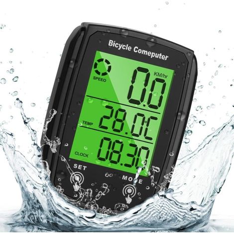 Fahrradcomputer, 19 Funktionen, IP65 wasserdicht, mit LED-Hintergrundbeleuchtung, Touch-Steuerung, automatischer Start/Stopp-Funktion, Geschwindigkeitsmesser und Kilometerzähler für Mountainbikes