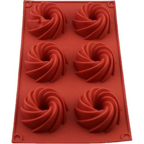 Moule à pâtisserie en silicone (1 pièce) pour muffins, brownies, gâteaux, puddings, glaçons, gelées, 28,5 x 17,3 x 3,5 cm (1/4)