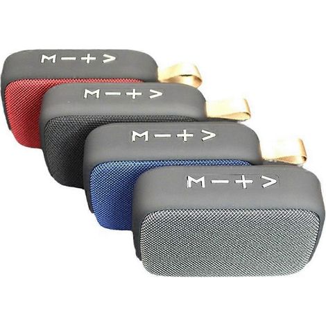 Mini enceinte Bluetooth portable d'extérieur, colonne sans fil, lecteur de musique stéréo 3D haute fidélité, noir et bleu (1/5)