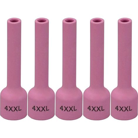 Tasses céramiques à lentille de gaz TIG buses en alumine Extra-Longue 53N58XXL 4XXL 6.5mm pour QQ300 PTA DB SR WP 17 18 26 Torche de soudage TIG 10pcs (1/5)