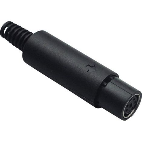 Mini DIN femelle, droit BKL Electronic 0204012 Nombre total de pôles: 6 noir 1 pc(s)