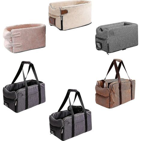 Tapis de voiture, cage de transport portable pour chien, siège de sécurité, commande centrale de voiture, accoudoir universel pour véhicule, siège de transport pour chien, accessoires pour animaux de (1/3)