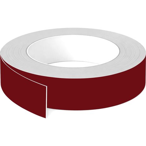 1x Bande de chant ABS sans colle 43 mm x 5 m épaisseur 0,8 mm facile à appliquer bricolage étagère meuble panneau plan de travail bois stratifié, Rouge bordeaux mat (1/3)