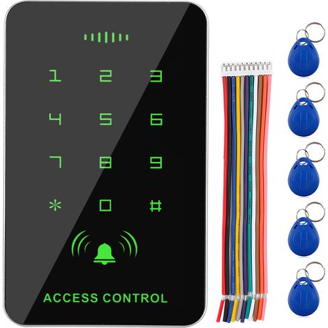 Mot de passe de lecteur de carte de contrôle d'accès RFID avec 5 étiquettes clés (1/5)