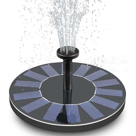 Solar-Vogelbad-Brunnenpumpe, Solar-Brunnenpumpe mit 5 Düsen, freistehende schwimmende Wasserbrunnenpumpe für Garten, Hof, Teich, Pool