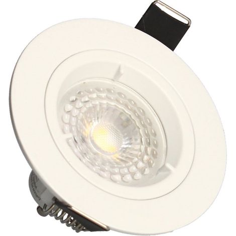 Arlux Lighting – Lot de 5 spots encastrables GU10 5W – Blanc chaud 2700K – 380lm – Montage facile avec anneaux fixes (1/4)