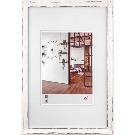 Cadre photo blanc-argent 15 x 20 cm Cadre en bois (1/4)