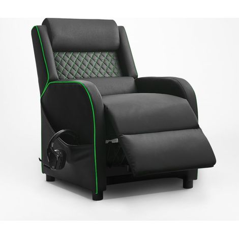 Le Roi Du Relax – Fauteuil gaming ergonomique inclinable avec repose-pieds – Similicuir respirant – Dossier réglable par poussée lombaire – Design moderne