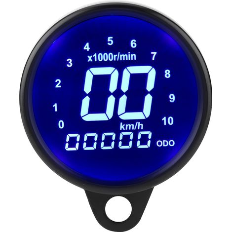 Compteur universel moto écran LCD speedomètre odomètre tachymètre jauge (1/5)