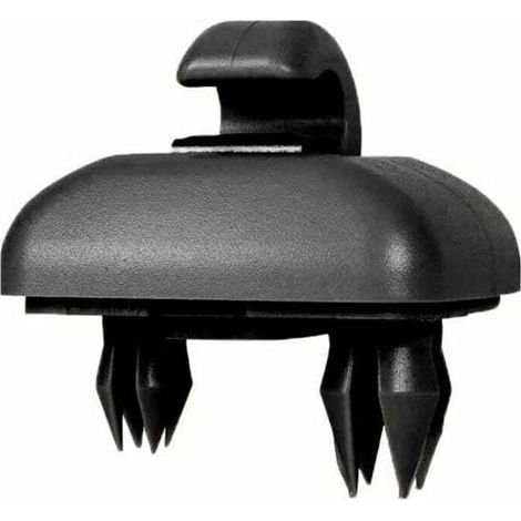 Lot de 2 crochets pour pare-soleil de voiture compatibles avec Audi A1 A3 A4 A5 Q3 Q5 (8E0 857 562) A7 B6 B7 B8 S4 S5, noir (1/5)