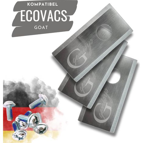 Genisys Edelstahl Ersatz Messer Klingen kompatibel mit Ecovacs GOAT Mähroboter - LongLife - 1-Loch bruchsicher [DIN EN 50636 geprüft] Stück 30